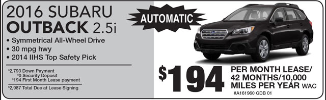 2016 Subaru Outback